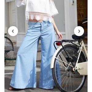 Liu Jo Women Flare Wide Leg  Jeans Lightweight Light Wash size S